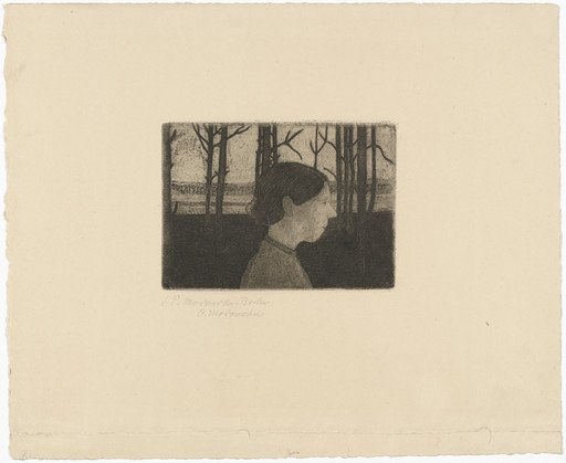 Paula Modersohn-Becker. Portrait of a Peasant Woman (Bildnis einer Bäuerin). c. 1899–1902, printed posthumously 1922–23
