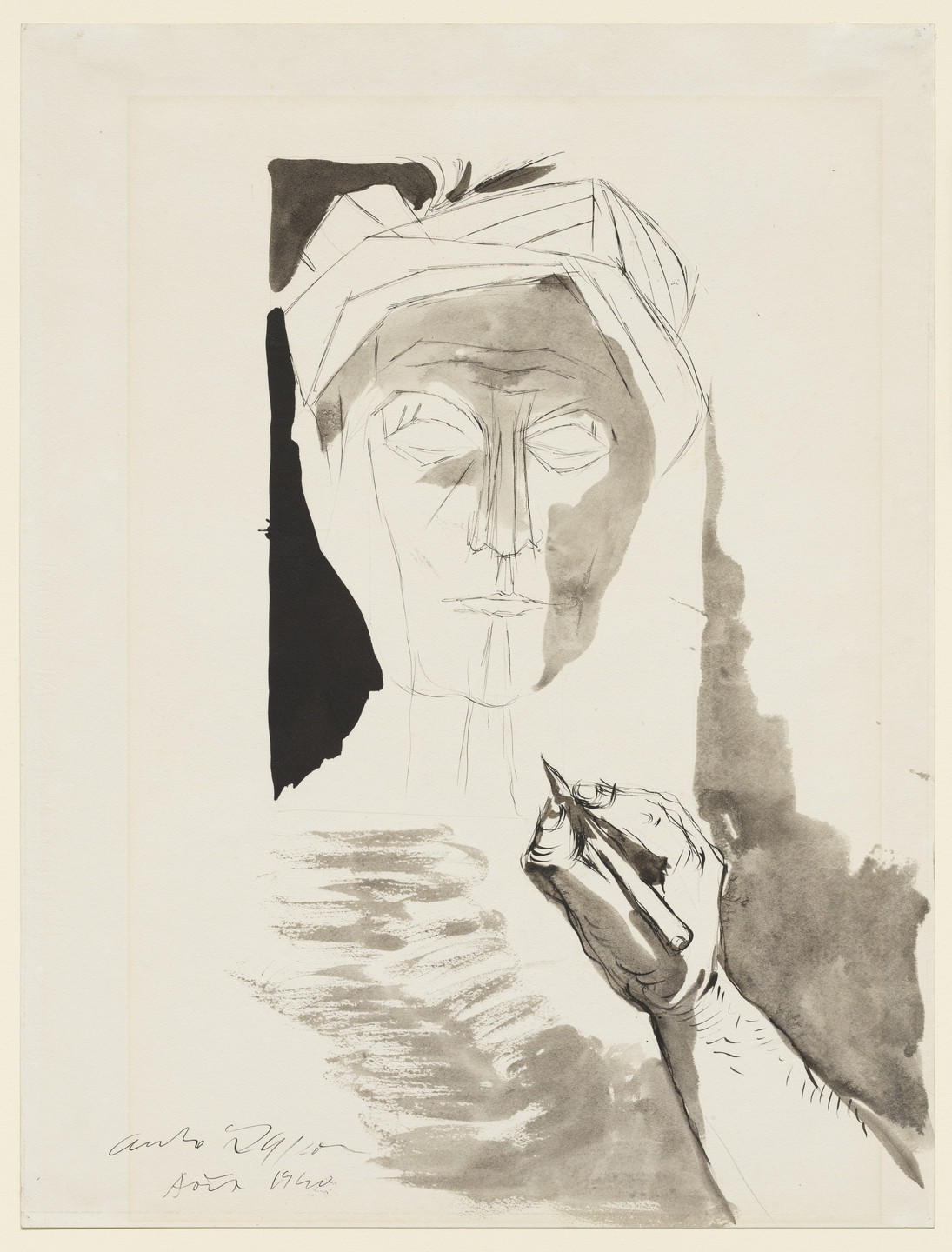 André Masson. Myself Drawing Dante. 1940