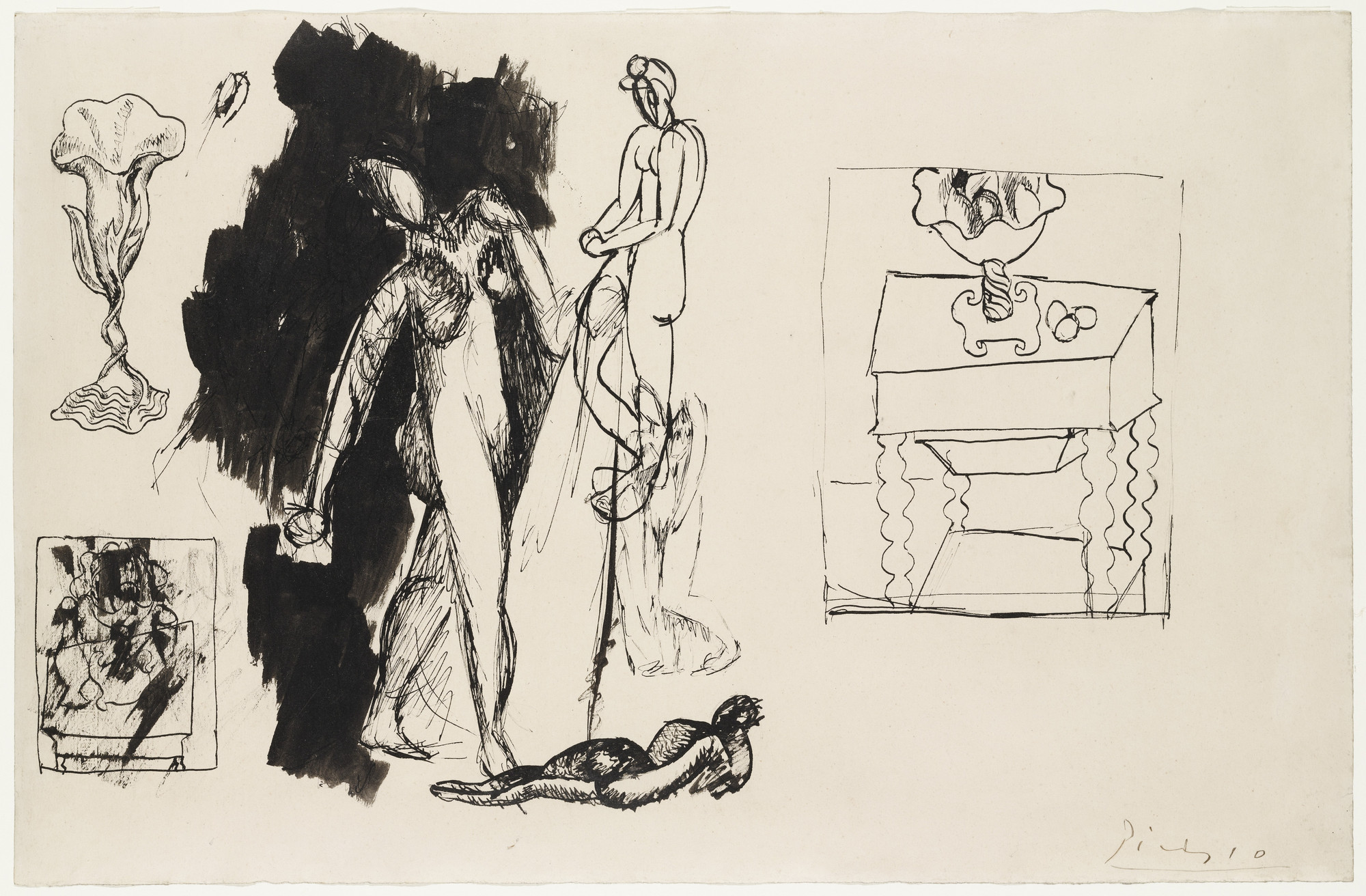 Pablo Picasso. Sheet of Studies. 1908
