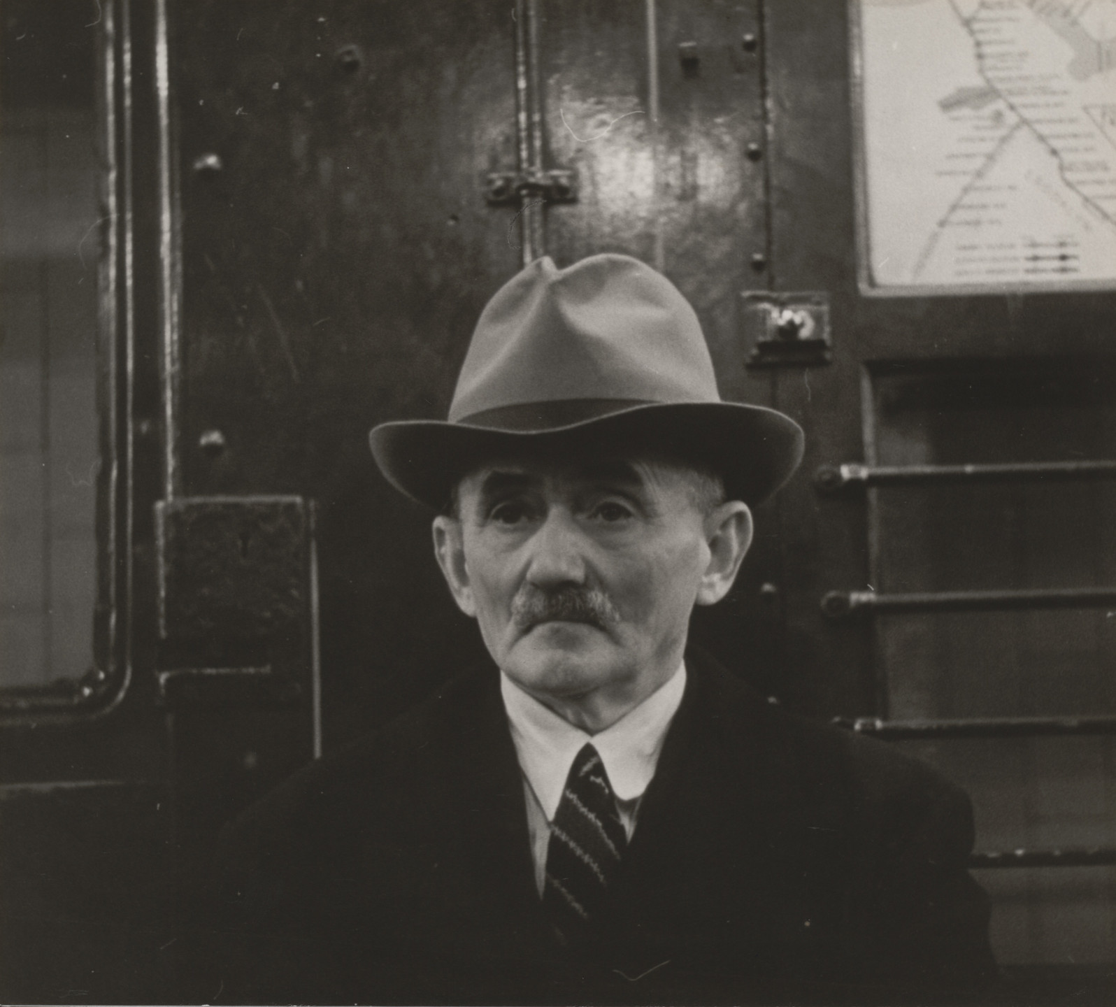 Walker Evans. Subway Portrait. January 26, 1941