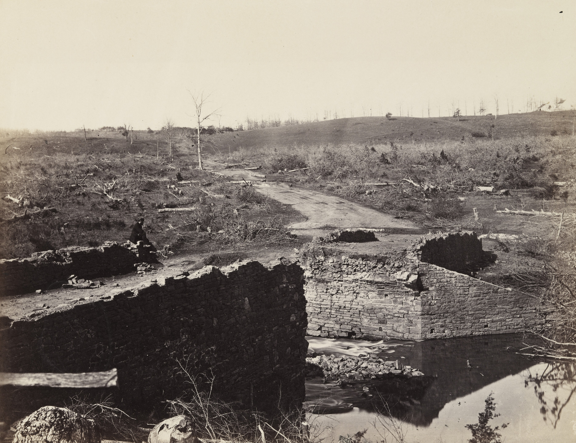 Alexander Gardner. Ruins of Stone Bridge, Bull Run. March 1862