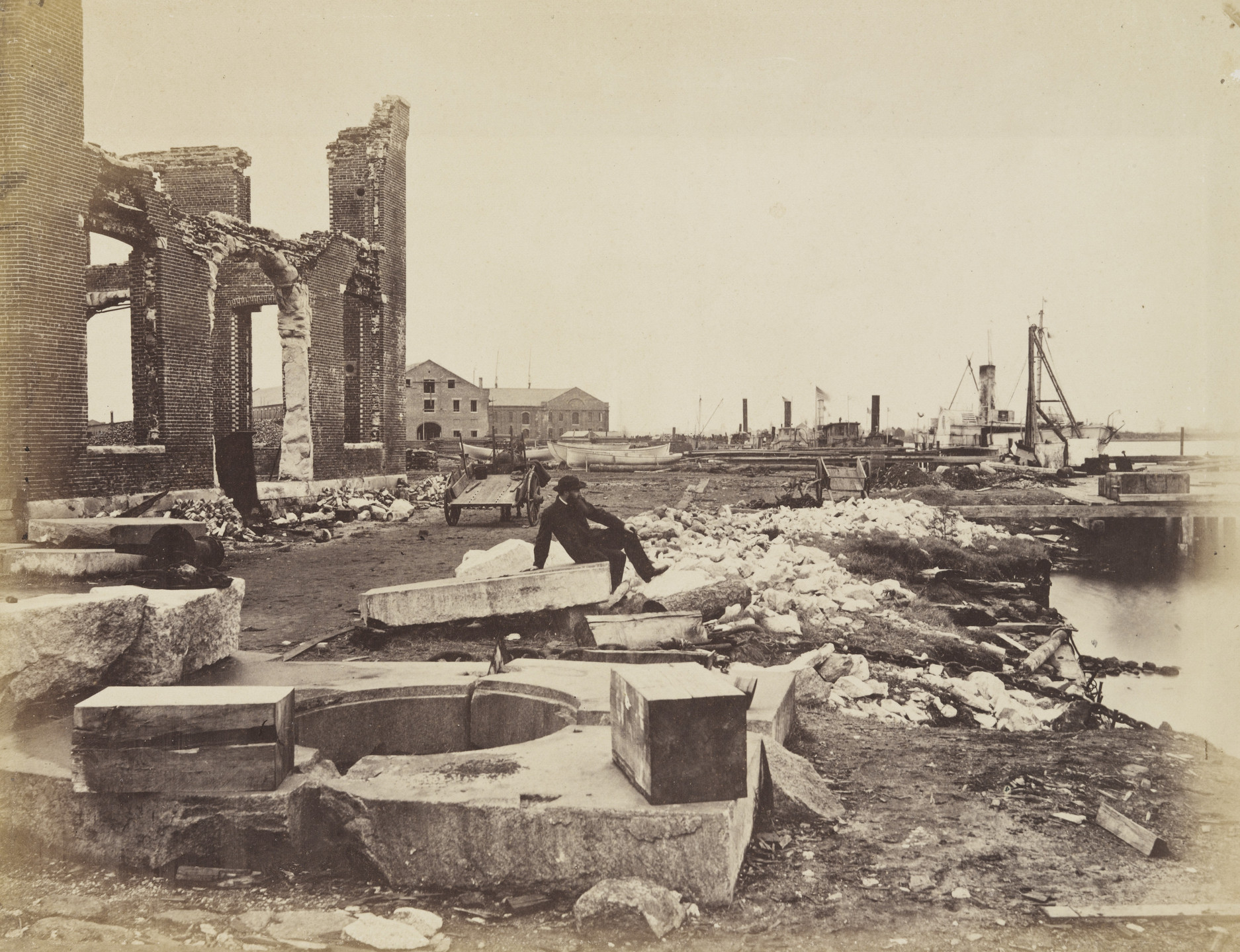 Alexander Gardner. Ruins of the Norfolk Navy Yard, Virginia. August, 1862