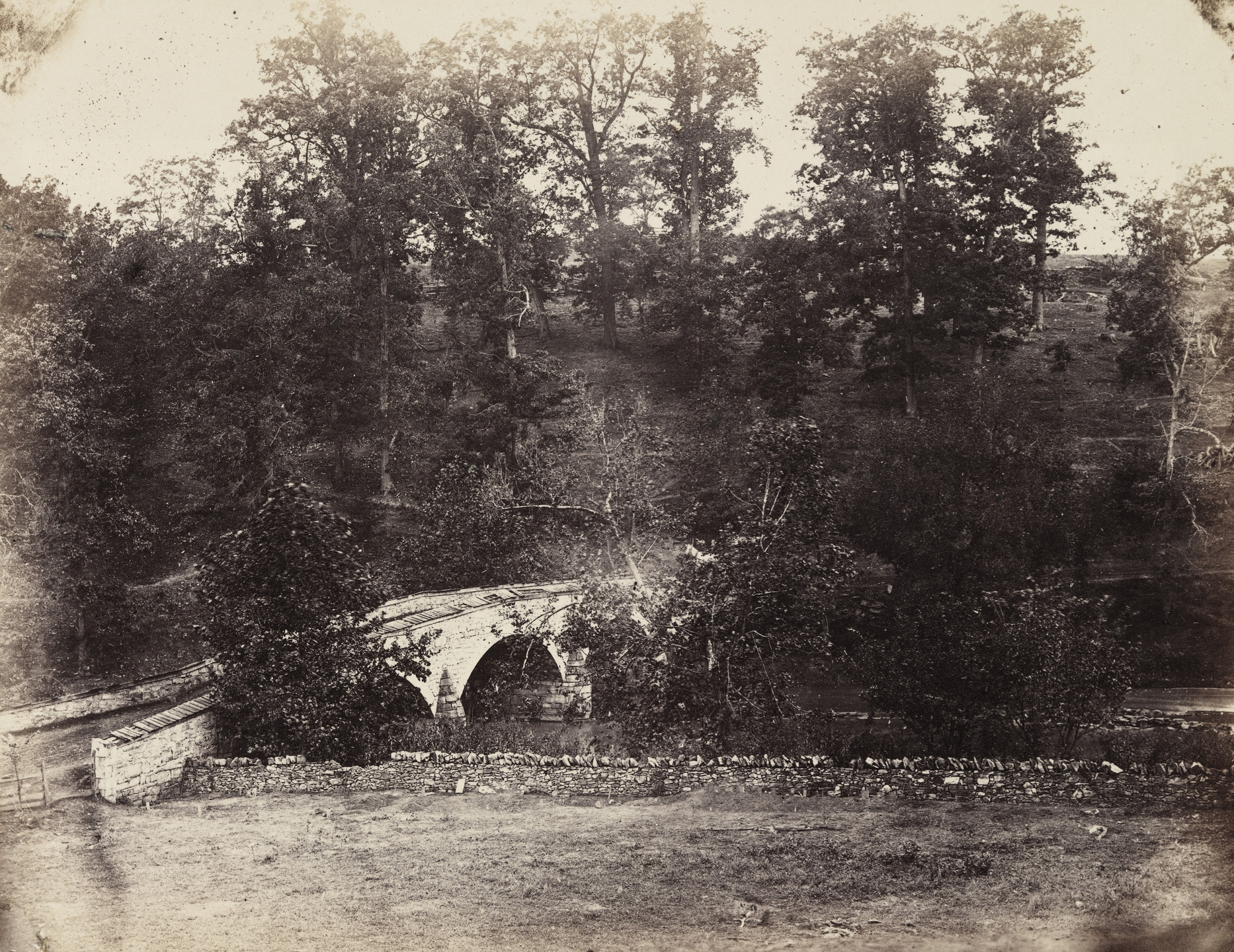 Alexander Gardner. Burnside Bridge, across Antietam Creek, Maryland. September, 1862