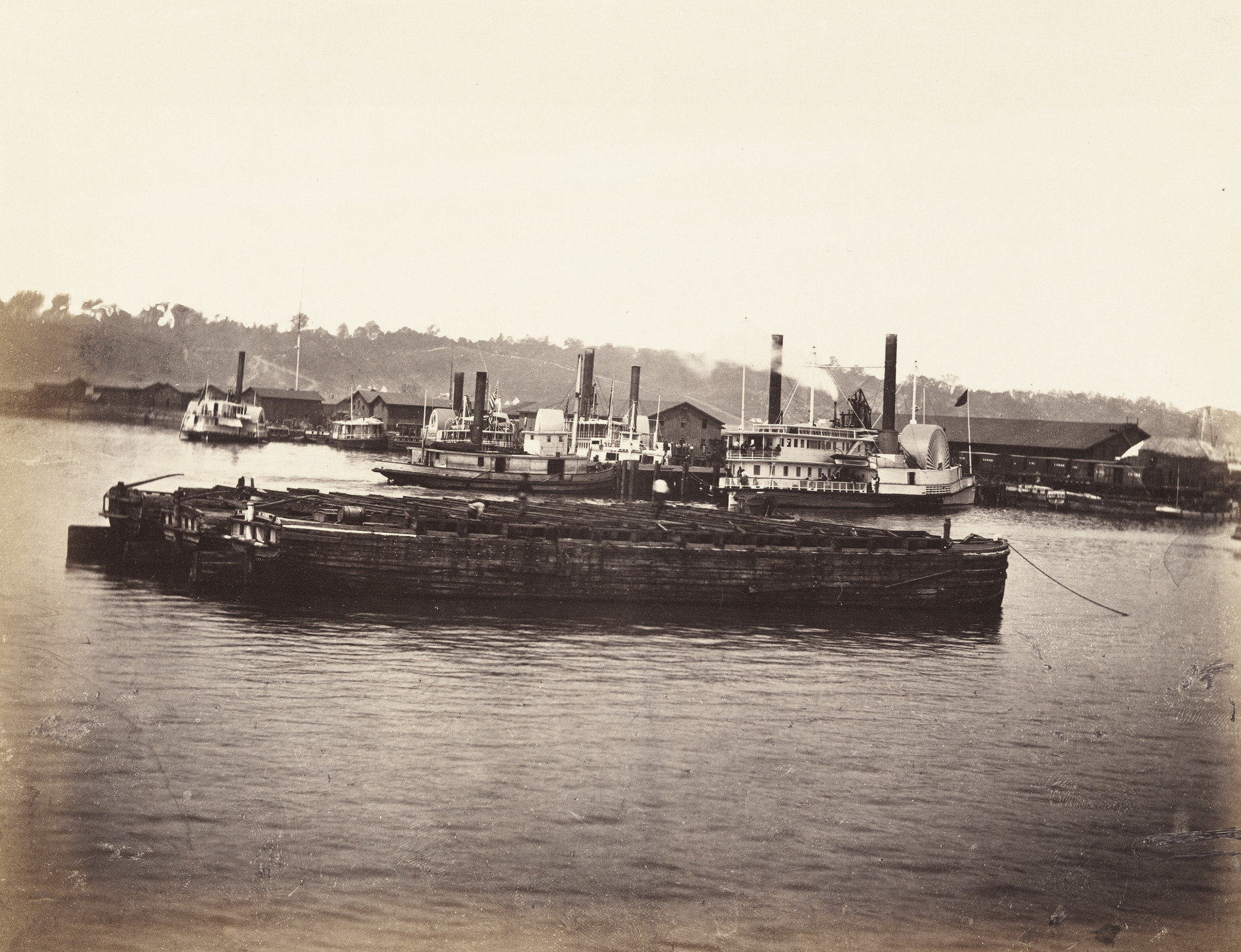 Alexander Gardner, Timothy O&#39;Sullivan. Evacuation of Aquia Creek. June, 1863