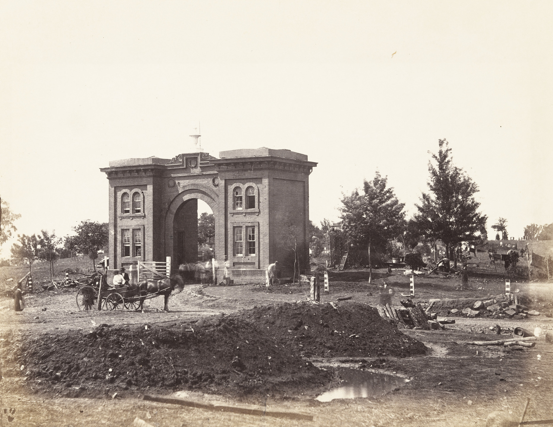 Alexander Gardner, Timothy O&#39;Sullivan. Gateway of Cemetery, Gettysburg. July, 1863