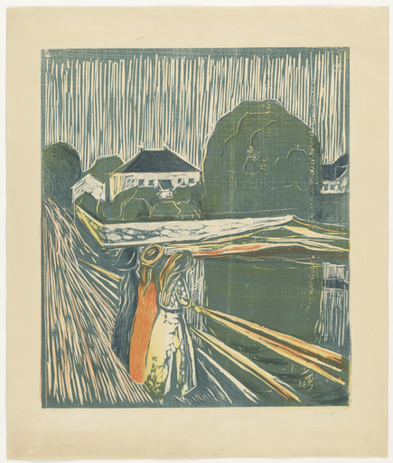 Edvard Munch. The Girls on the Bridge (Pikene på broen). 1919–20