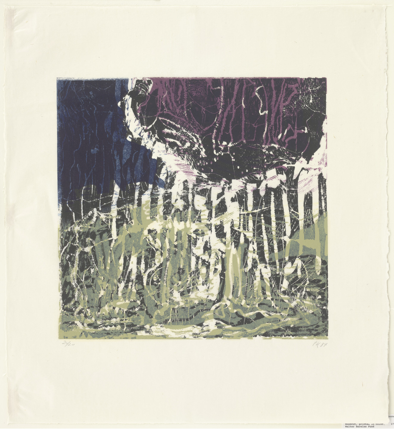 Per Kirkeby. Untitled from the series Six Untitled Woodcuts. 1987