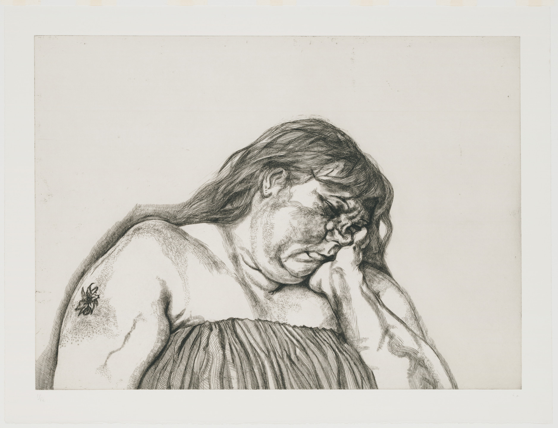 Lucian Freud. Woman with an Arm Tattoo. 1996