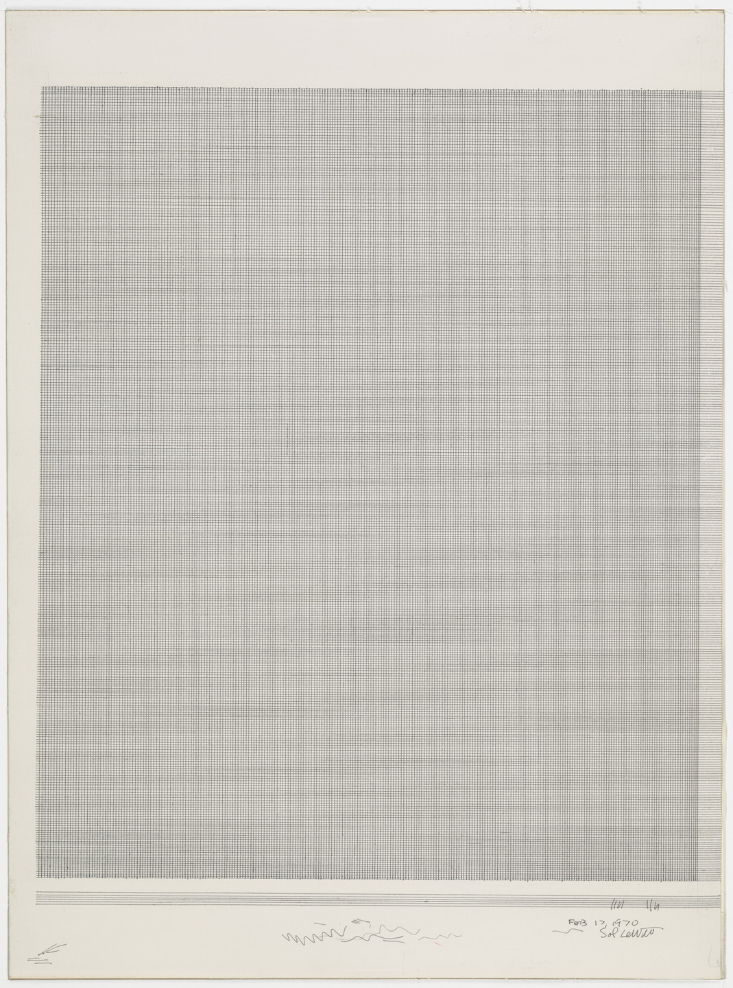 Sol LeWitt. Vertical and Horizontal Lines. 1970