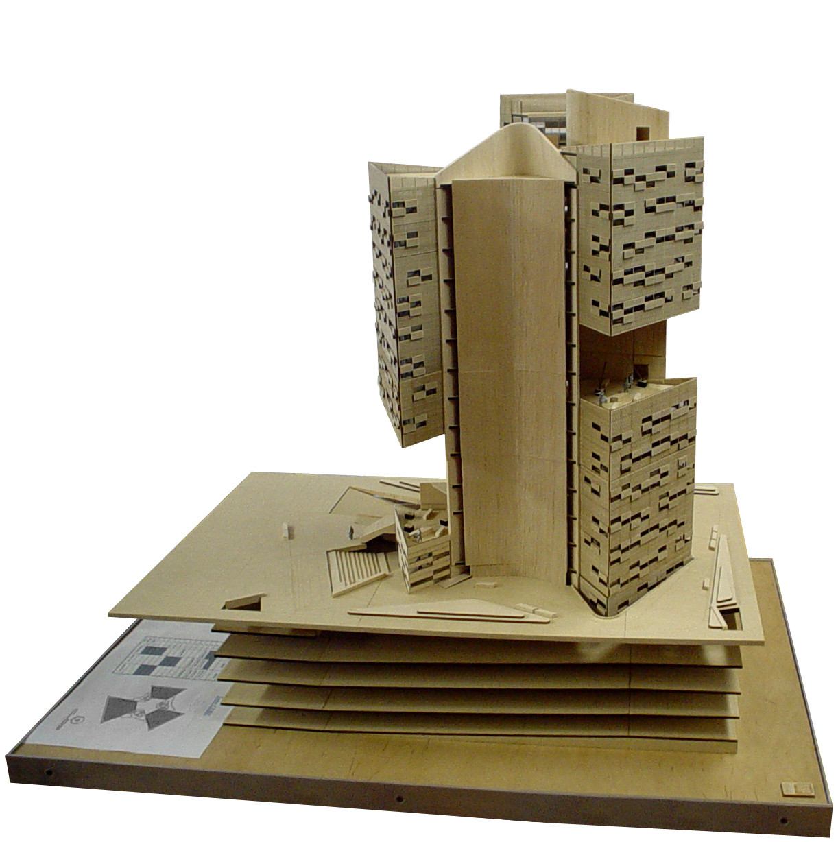 Carme Pinos. Cube Tower, Guadalajara, Mexico, Scale model 1:100. 2002-2005