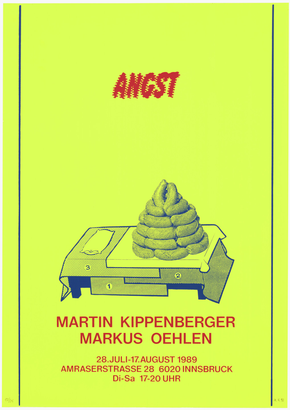 Martin Kippenberger. Angst from Courage to Print (Mut zum Druck). 1990