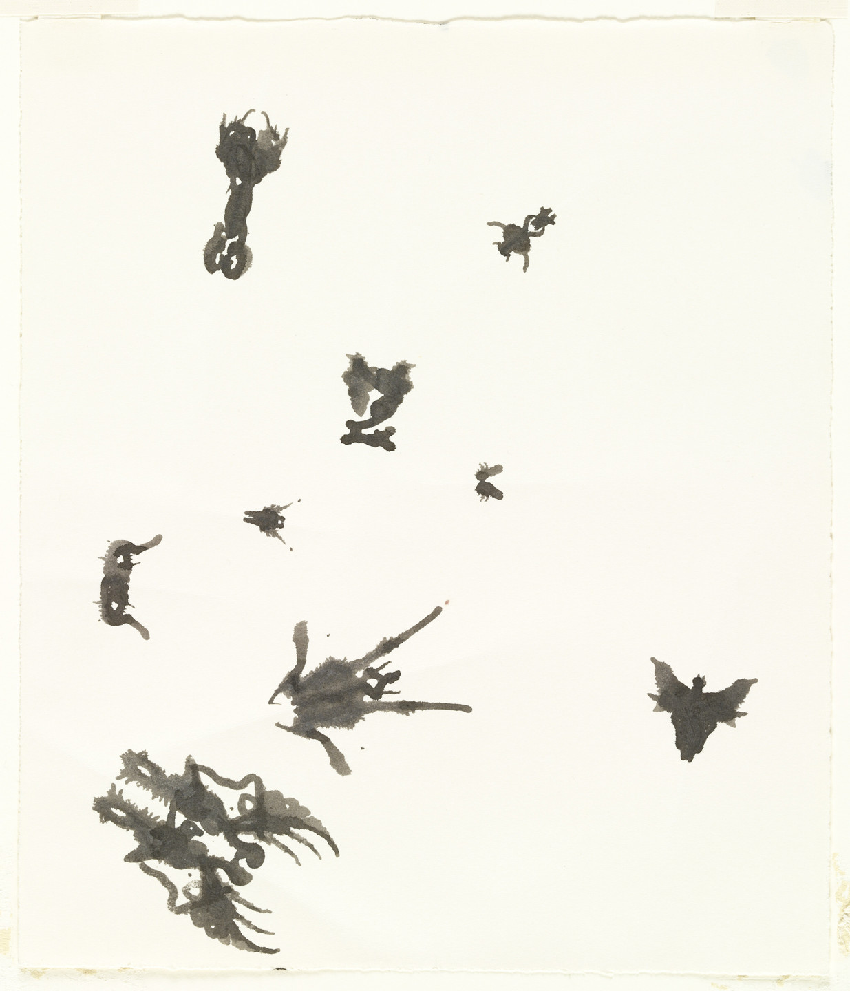 Bruce Conner. INKBLOT DRAWING. August 24, 1975