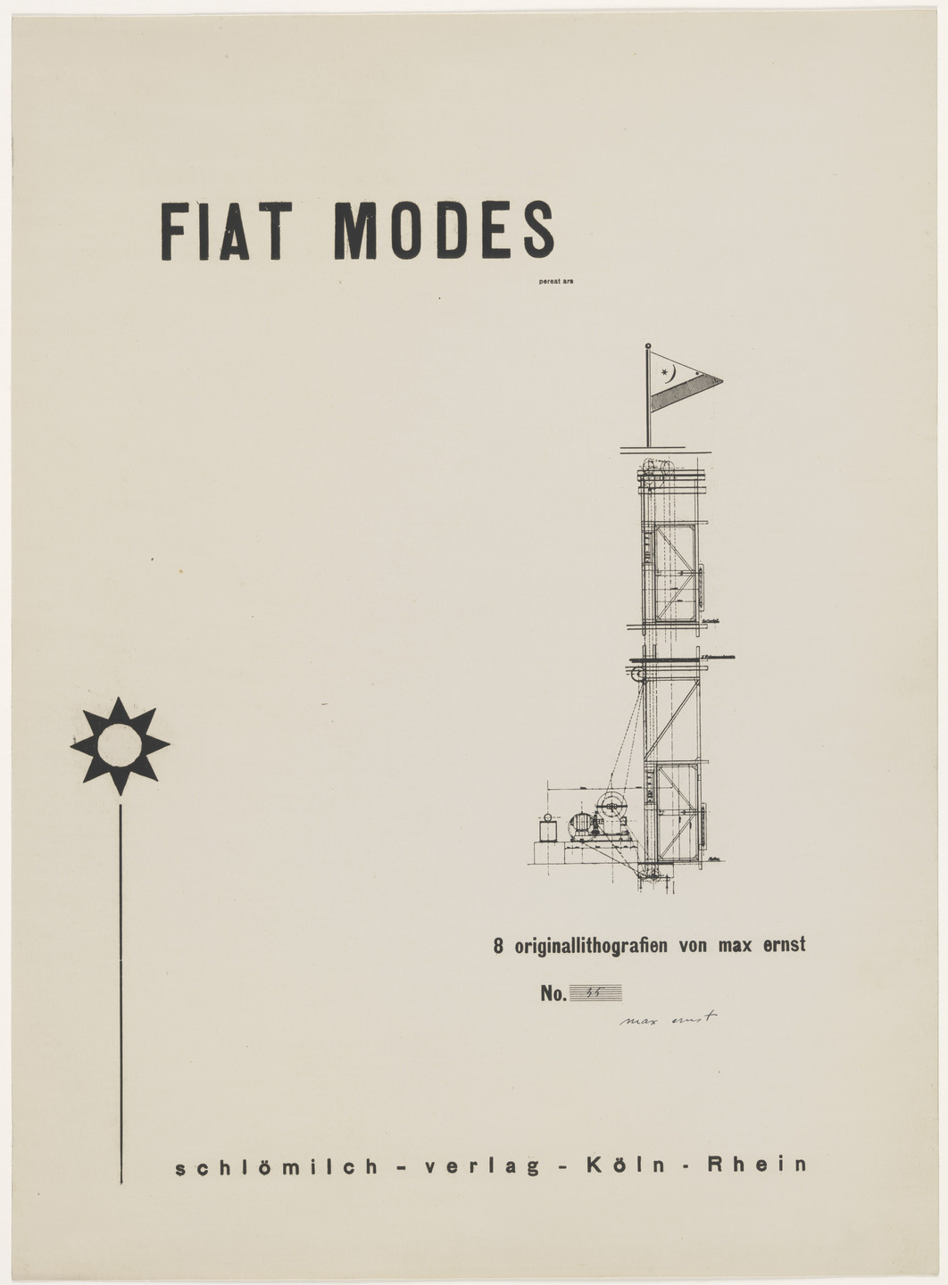 Max Ernst. Title page from Let There Be Fashion, Down with Art (Fiat modes pereat ars). 1920