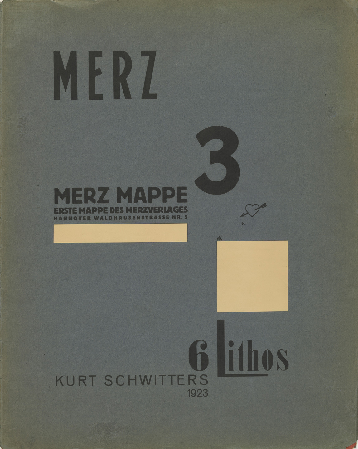 Kurt Schwitters. Cover from Merz 3. 1923