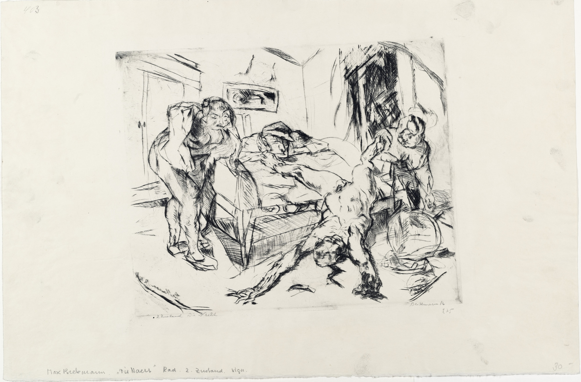 Max Beckmann. Night (Die Nacht). (1914), dated 1916, published 1918