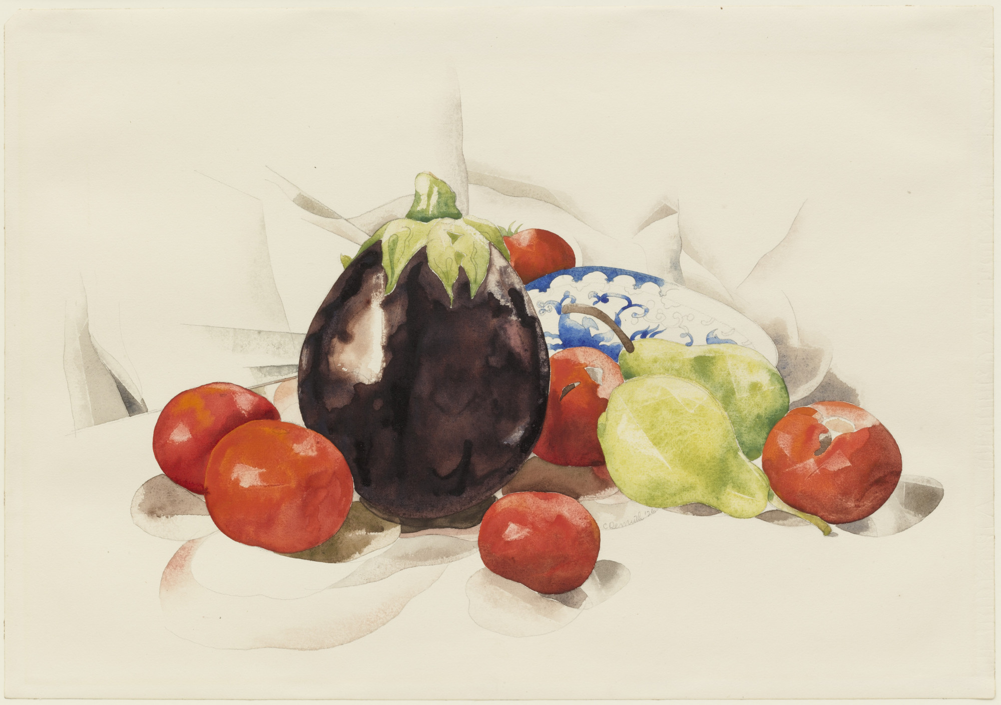 Charles Demuth. Eggplant and Tomatoes. 1926