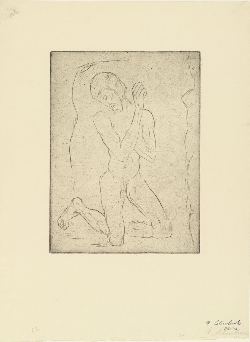Wilhelm Lehmbruck. John the Baptist (Johannes). (1911, printed 1920)