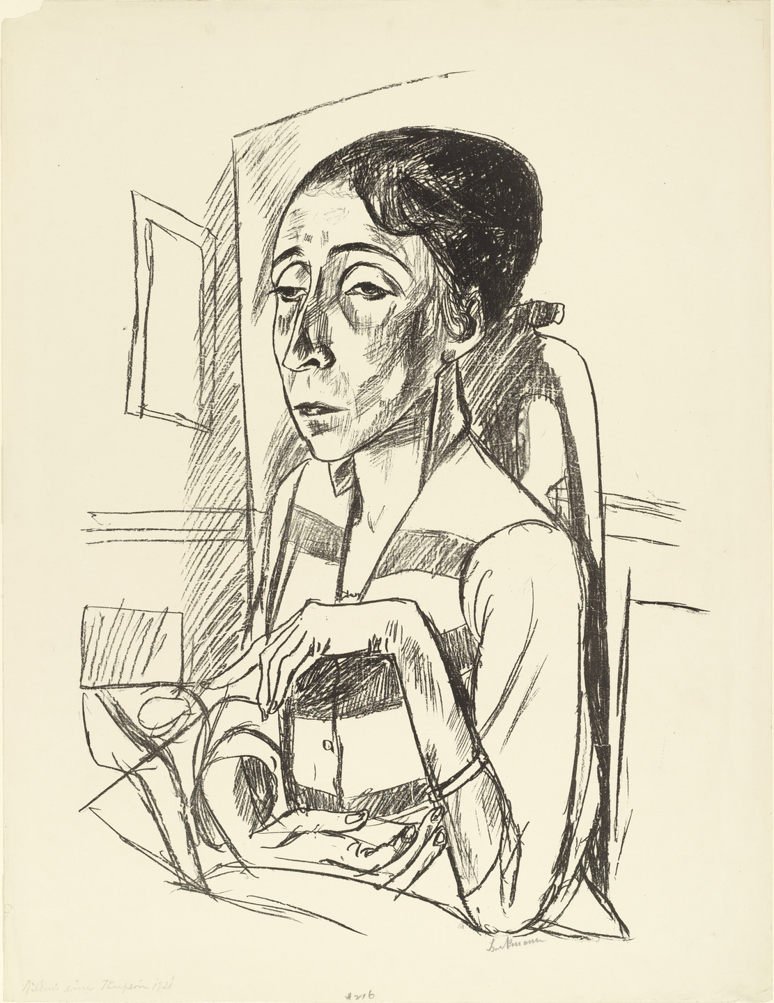 Max Beckmann. Portrait of the Dancer Sent M&#39;Ahesa (Bildnis der Tänzerin Sent M&#39;Ahesa). 1921