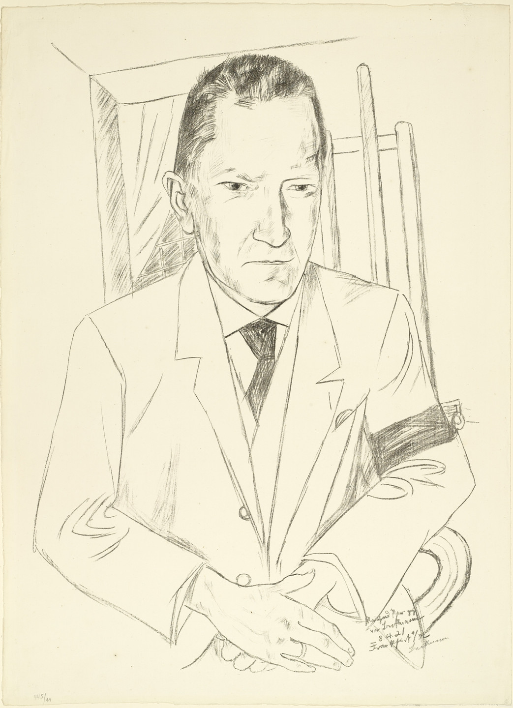 Max Beckmann. Portrait of Reinhard Piper (Bildnis Reinhard Piper). 1921