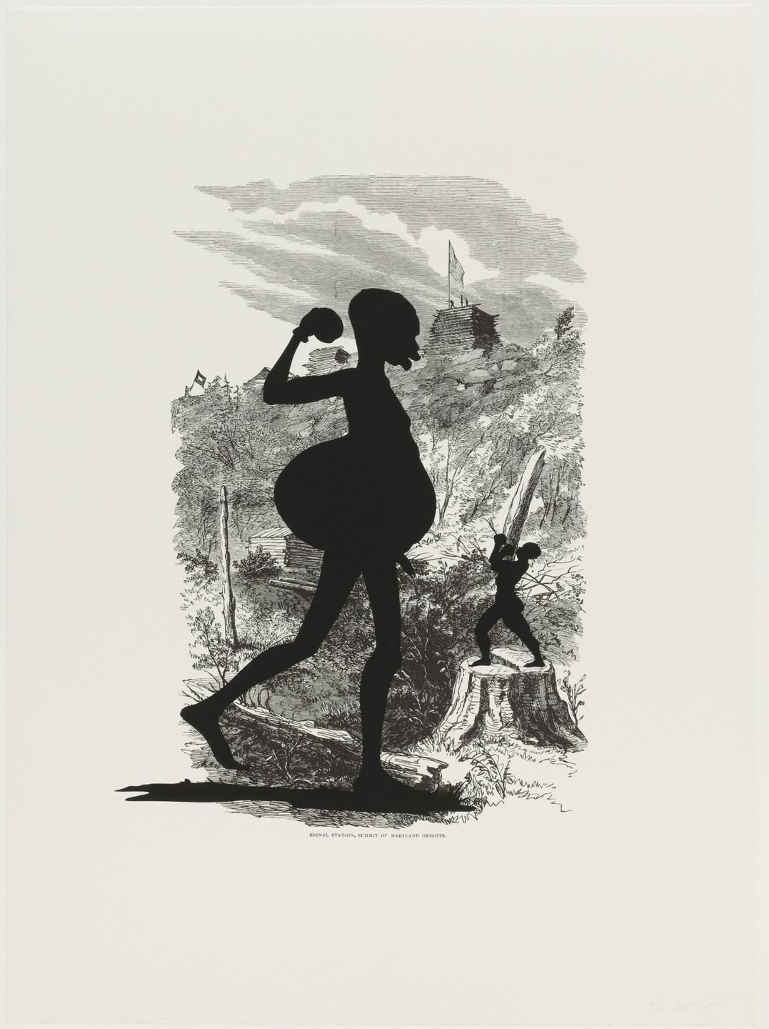 Kara Walker. Signal Station, Summit of Maryland Heights from Harper&#39;s Pictorial History of the Civil War (Annotated). 2005