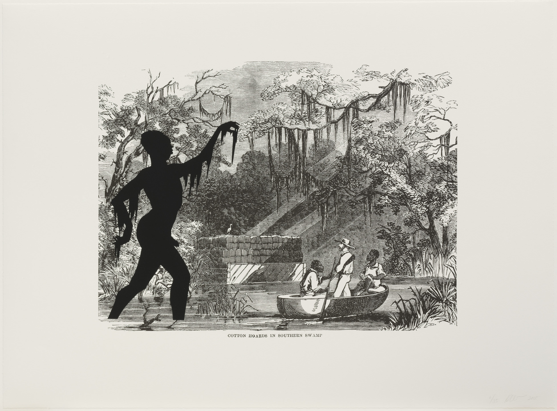 Kara Walker. Cotton Hoards in Southern Swamp from Harper&#39;s Pictorial History of the Civil War (Annotated). 2005