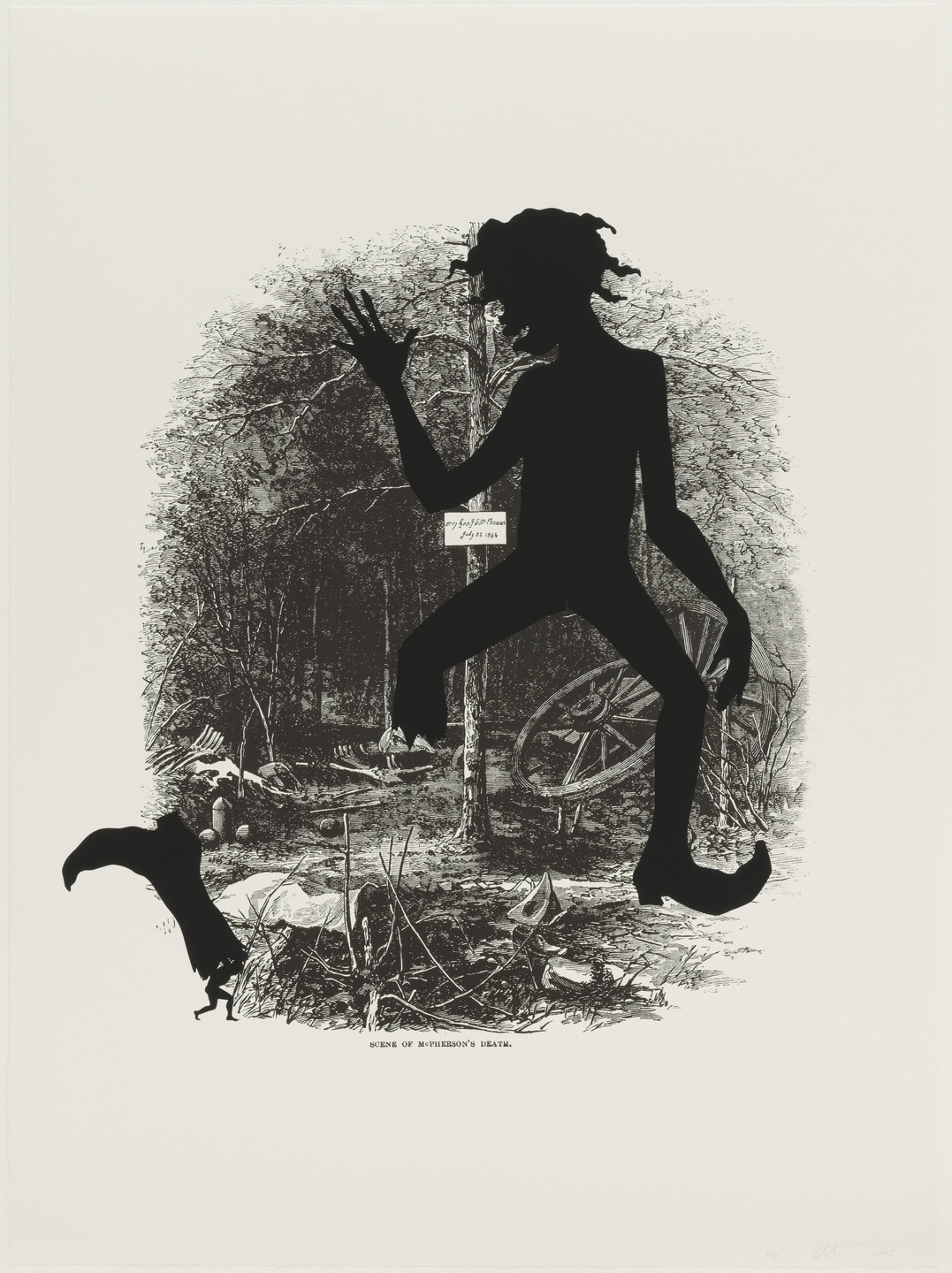 Kara Walker. Scene of McPherson&#39;s Death from Harper&#39;s Pictorial History of the Civil War (Annotated). 2005