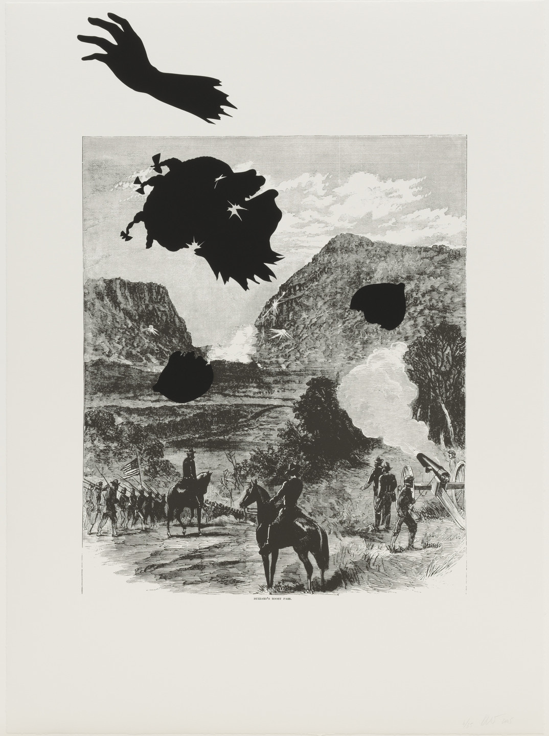 Kara Walker. Buzzard&#39;s Roost Pass from Harper&#39;s Pictorial History of the Civil War (Annotated). 2005