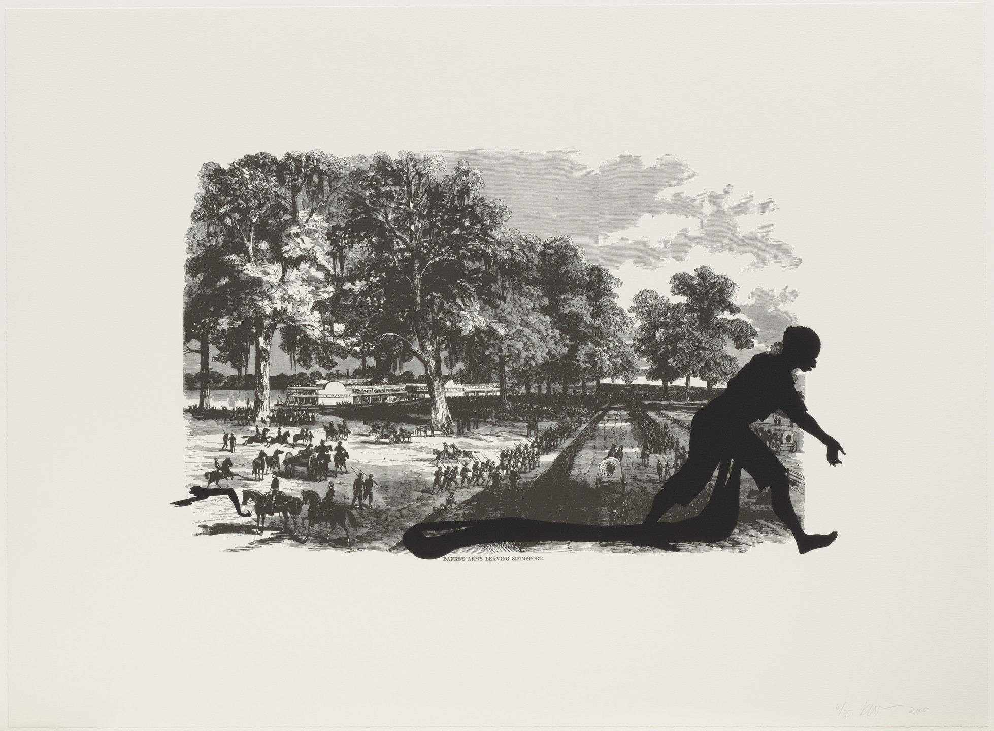 Kara Walker. Banks&#39;s Army Leaving Simmsport from Harper&#39;s Pictorial History of the Civil War (Annotated). 2005