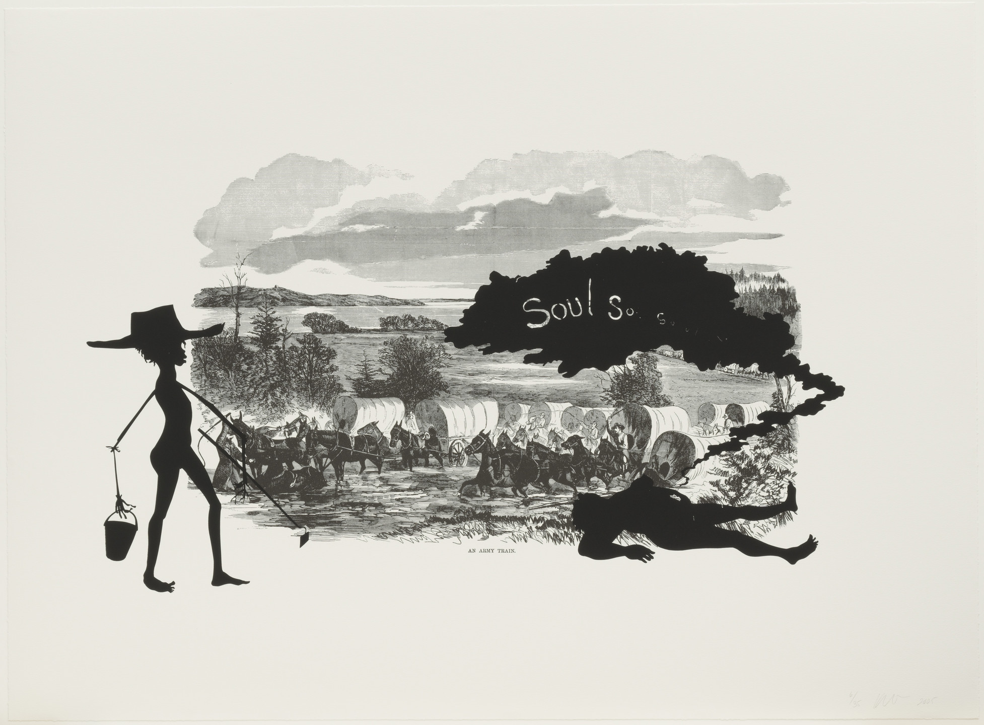Kara Walker. An Army Train from Harper&#39;s Pictorial History of the Civil War (Annotated). 2005