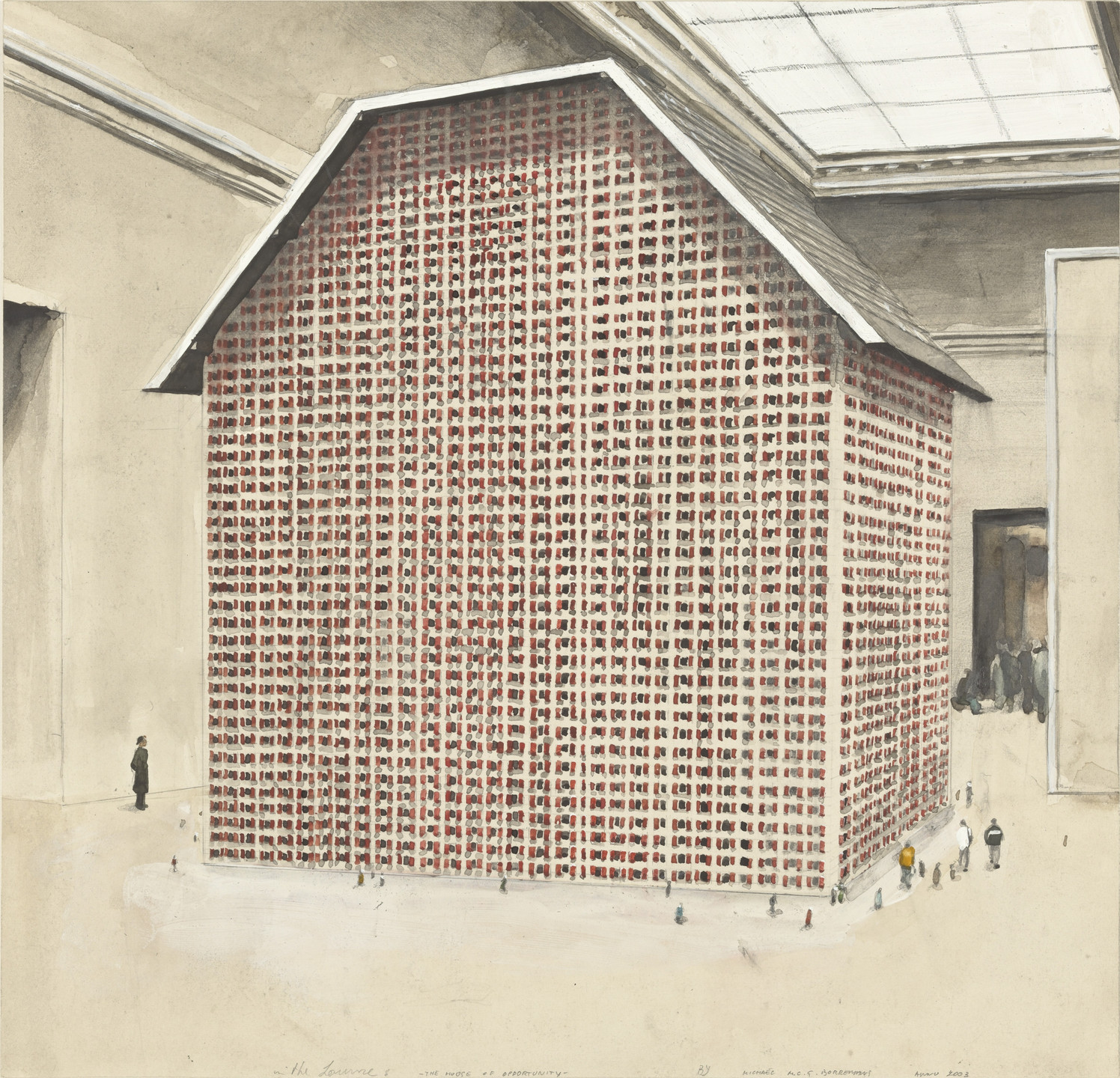Michaël Borremans. In the Louvre - The House of Opportunity. 2003