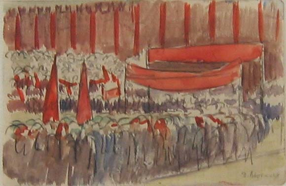 Diego Rivera. May Day, Moscow. 1928