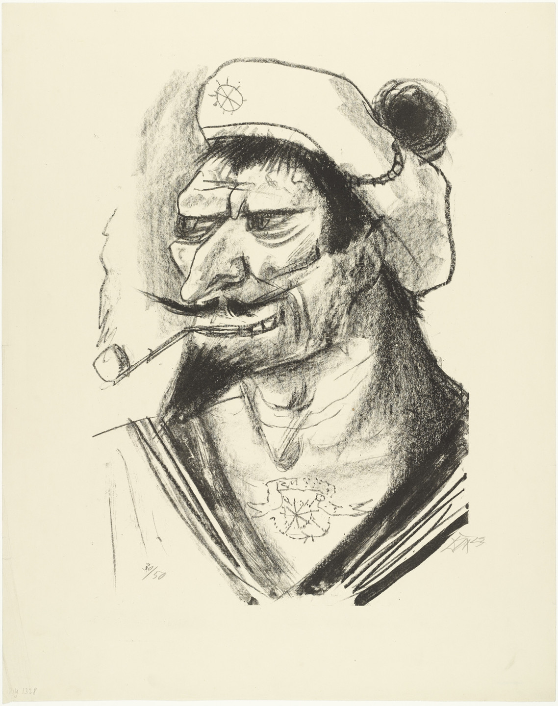 Otto Dix. Mediterranean Sailor (Südlicher Matrose). 1923