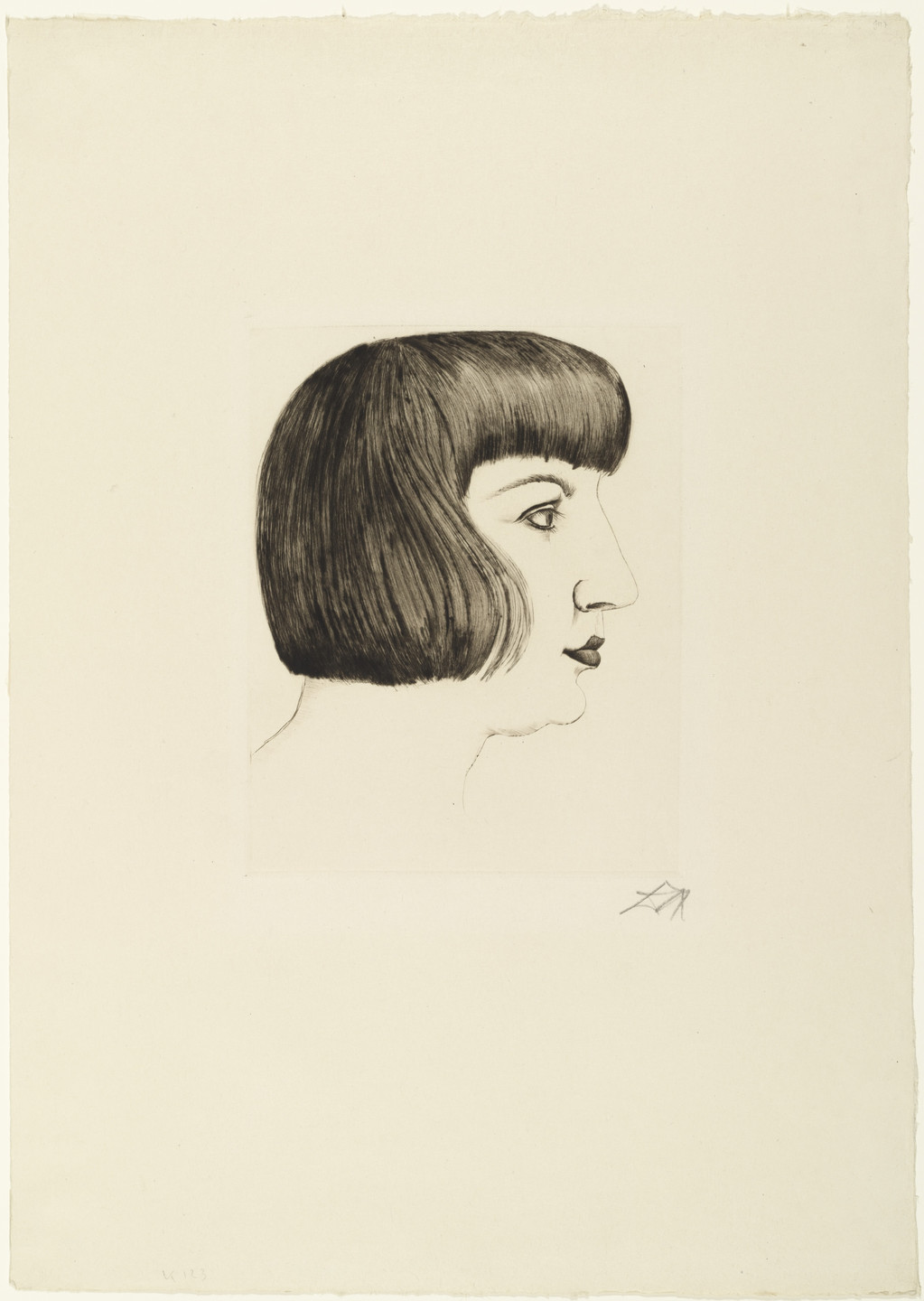 Otto Dix. Mutzli (Portrait of Mrs. Dix). 1924