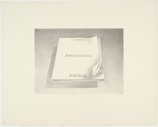 Edward Ruscha. Nine Swimming Pools from Book Covers. 1970
