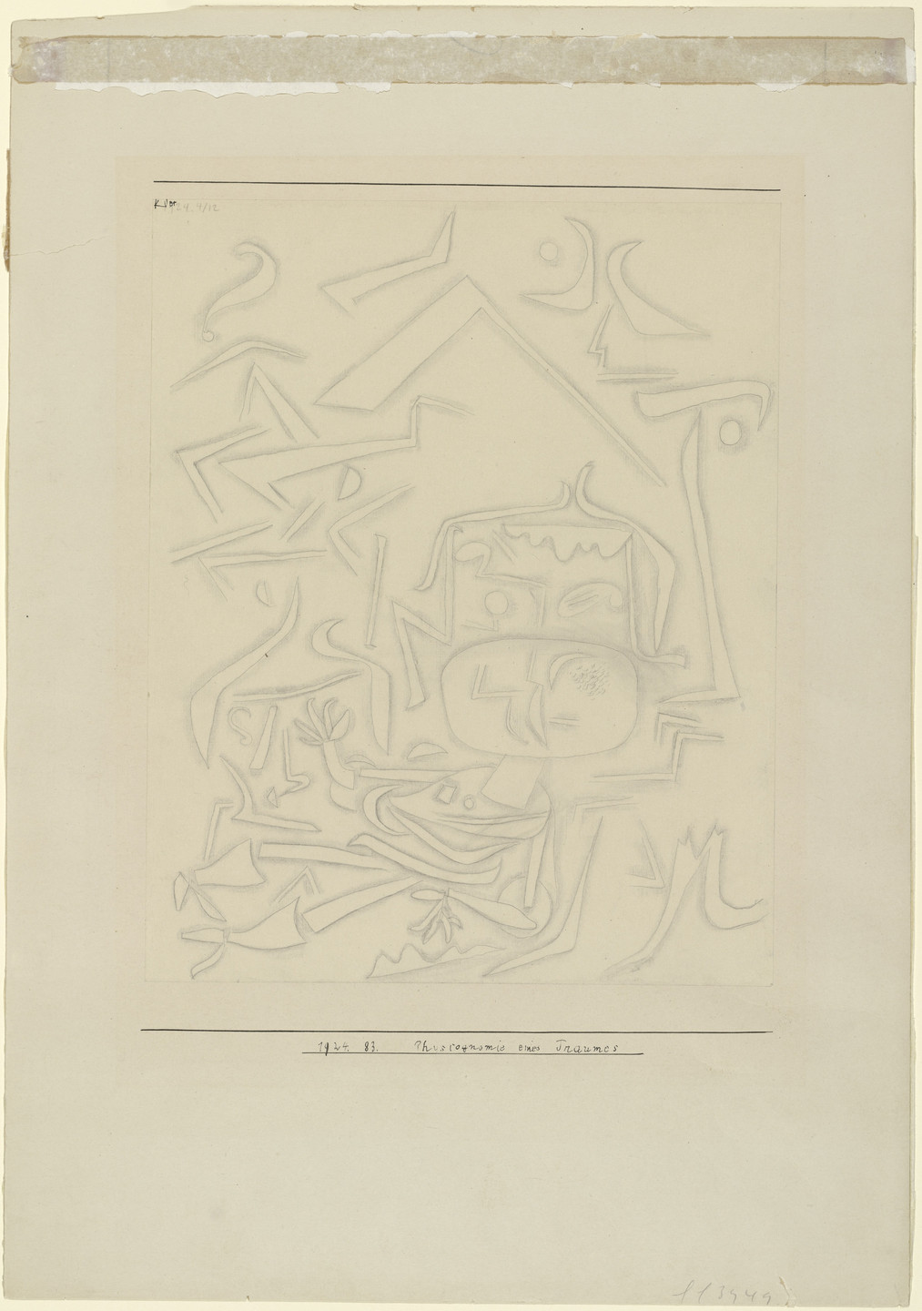Paul Klee. Physiognomy of a Dream (Physiognomie eines Traumes). 1924