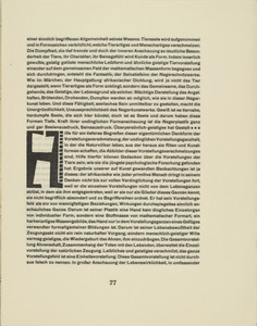 Ornamental initial 'H' from the periodical Kündung, vol. 1, no. 4, 5, 6 (April, May, June 1921)