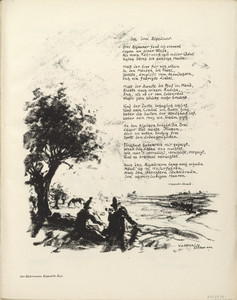 Untitled, illustration to Nikolaus Lenau's poem "The Three Gypsies" (Die drei Zigeuner) (border, 7th song, folio 45) from the periodical Der Bildermann, supplement to vol. 1, no. 13 (October 1916)