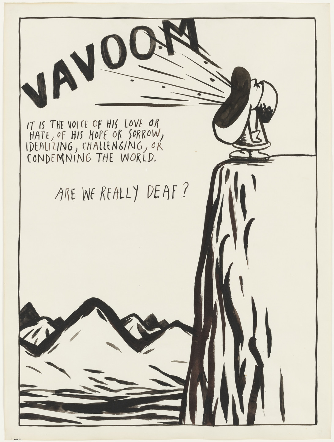 Raymond Pettibon. No Title (Vavoom it is...). 1987