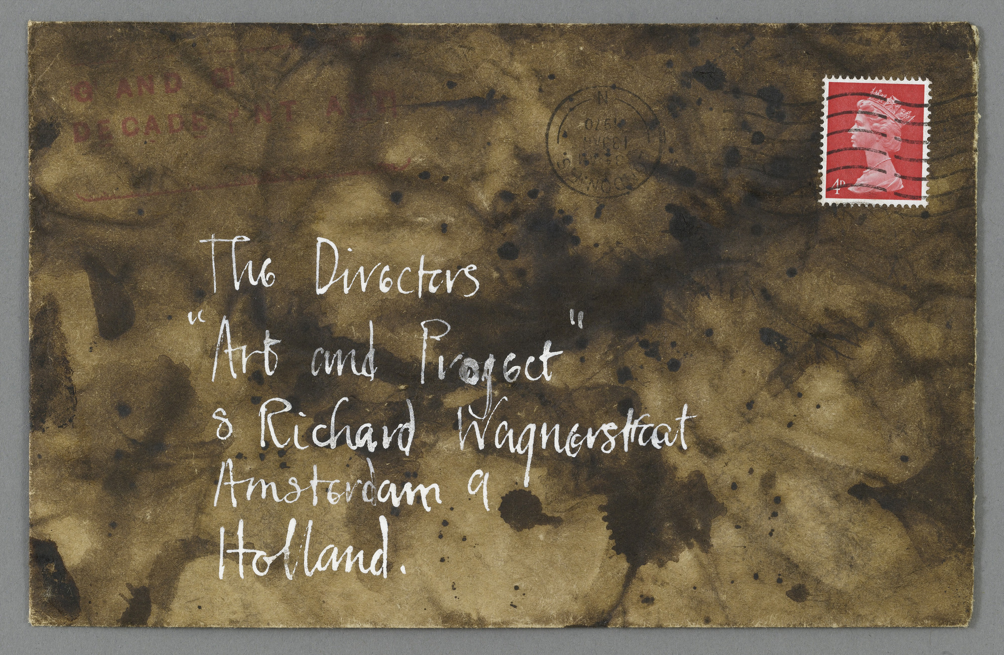 Gilbert &amp; George, Gilbert Proesch, George Passmore. New Decadent Art. 1969 (mailed 1970)