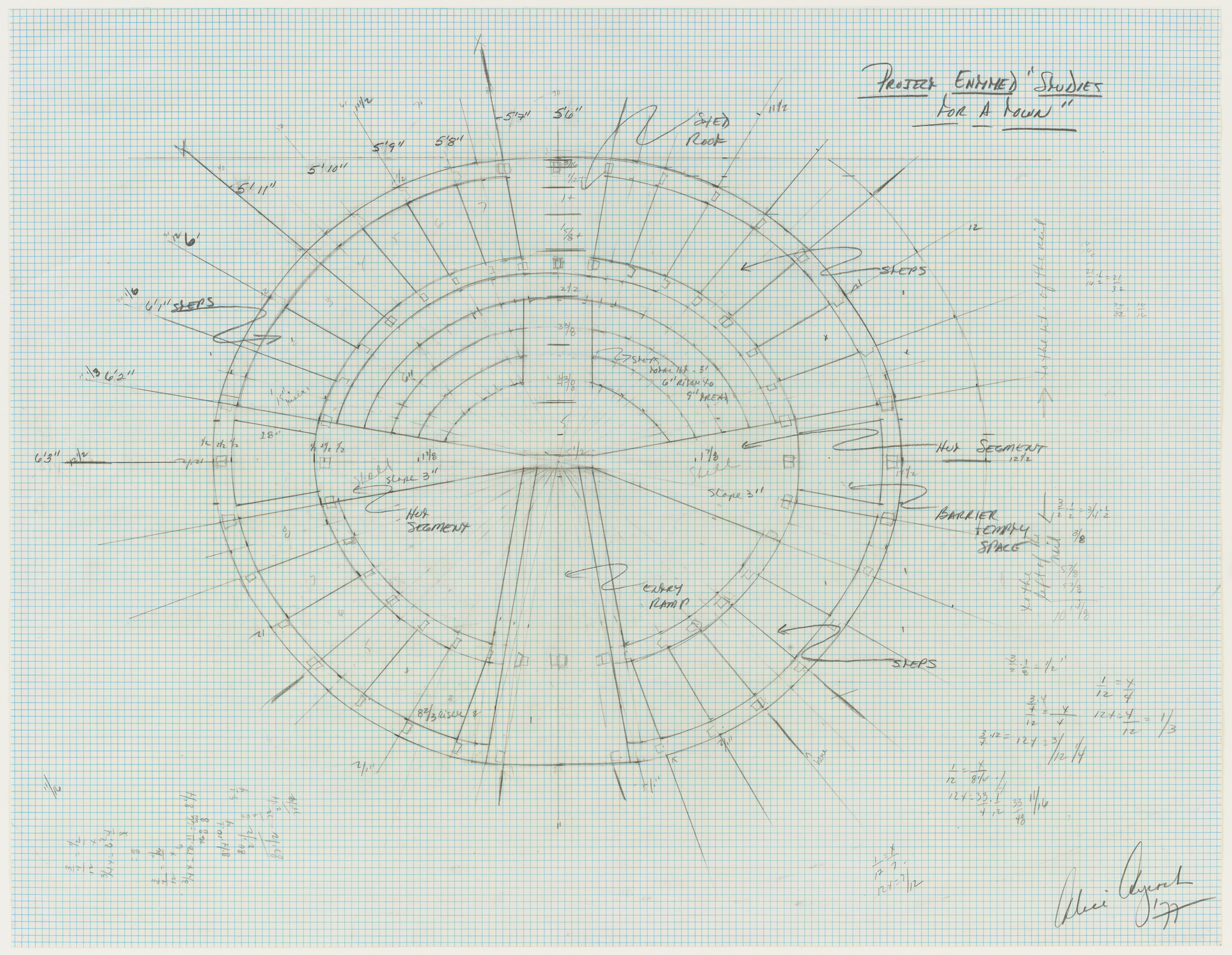 Alice Aycock. Study for Project Entitled &#34;Studies for a Town&#34;. 1977