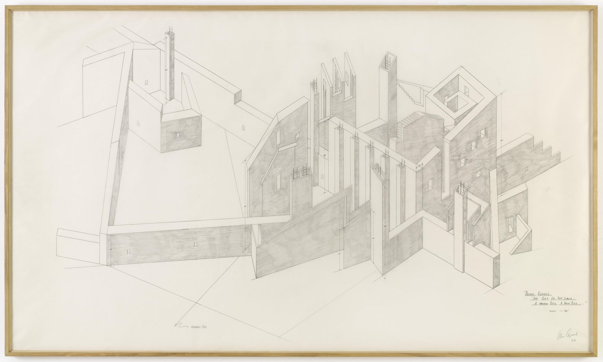 Alice Aycock. Study for Project Entitled &#34;The City of the Walls: A Narrow City: A Thin City&#34;. 1978
