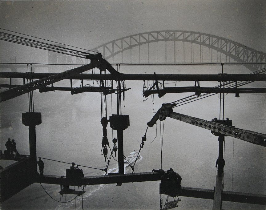 Unidentified photographer. Construction of the Triborough Bridge, N.Y.. 1936