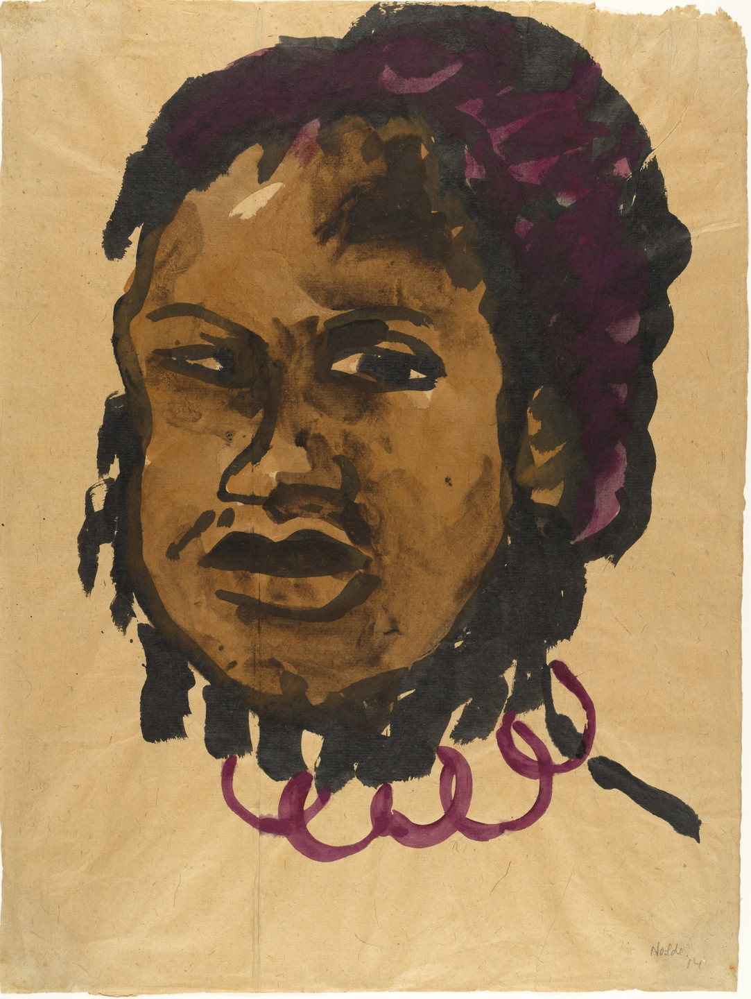 Emil Nolde. Papuan Head (Papua-Kopf). 1914