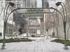 Hector Guimard. Entrance Gate to Paris Subway (Métropolitain) Station, Paris, France. c. 1900