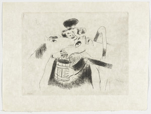 The Coachman Feeds the Horses (Le Cocher donne à manger aux chevaux), plate XXVI (supplementary suite) from Les Âmes mortes