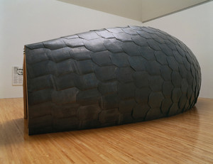 `Lead Fish.` Variant of a conference room designed for the Chiat/Day advertising agency. Architect: Frank Gehry. Installation at the Museum of Contemporary Art, Los Angeles from the series Fish Story