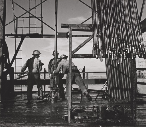 Clarence Lincoln Block. Pulling Tubing - Oil Well. 1939