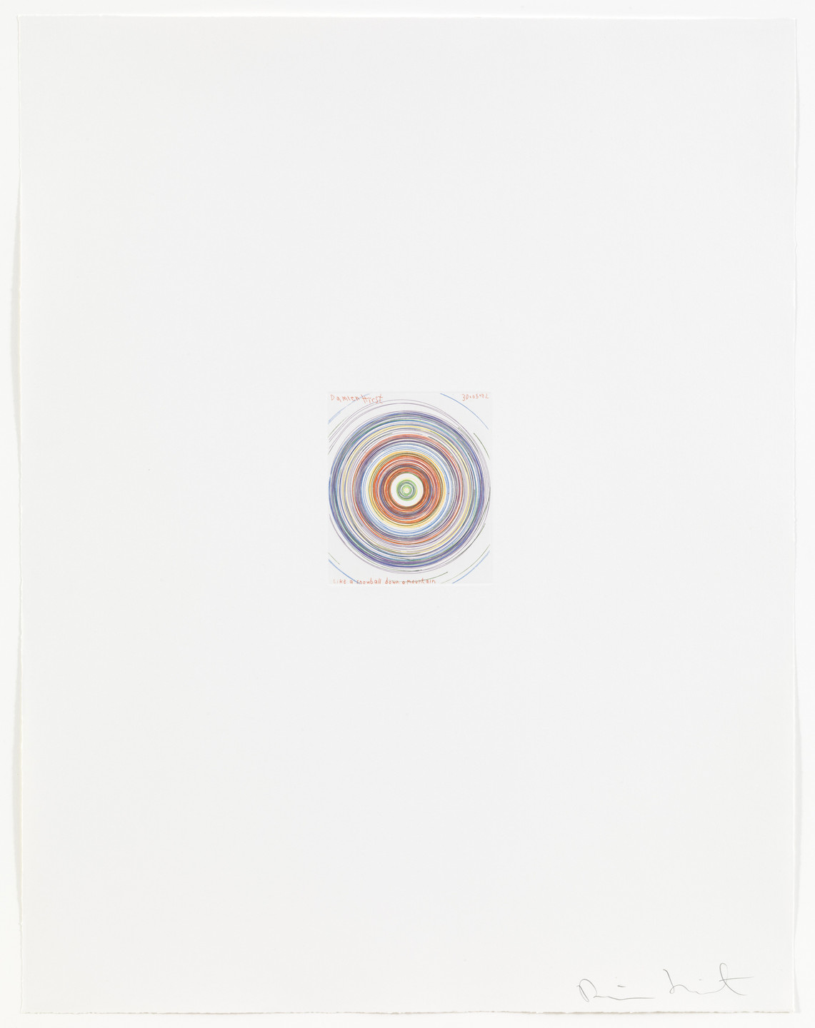 Damien Hirst. Like a snowball down a mountain from In a Spin, the Action of the World on Things, Volume 1. 2002