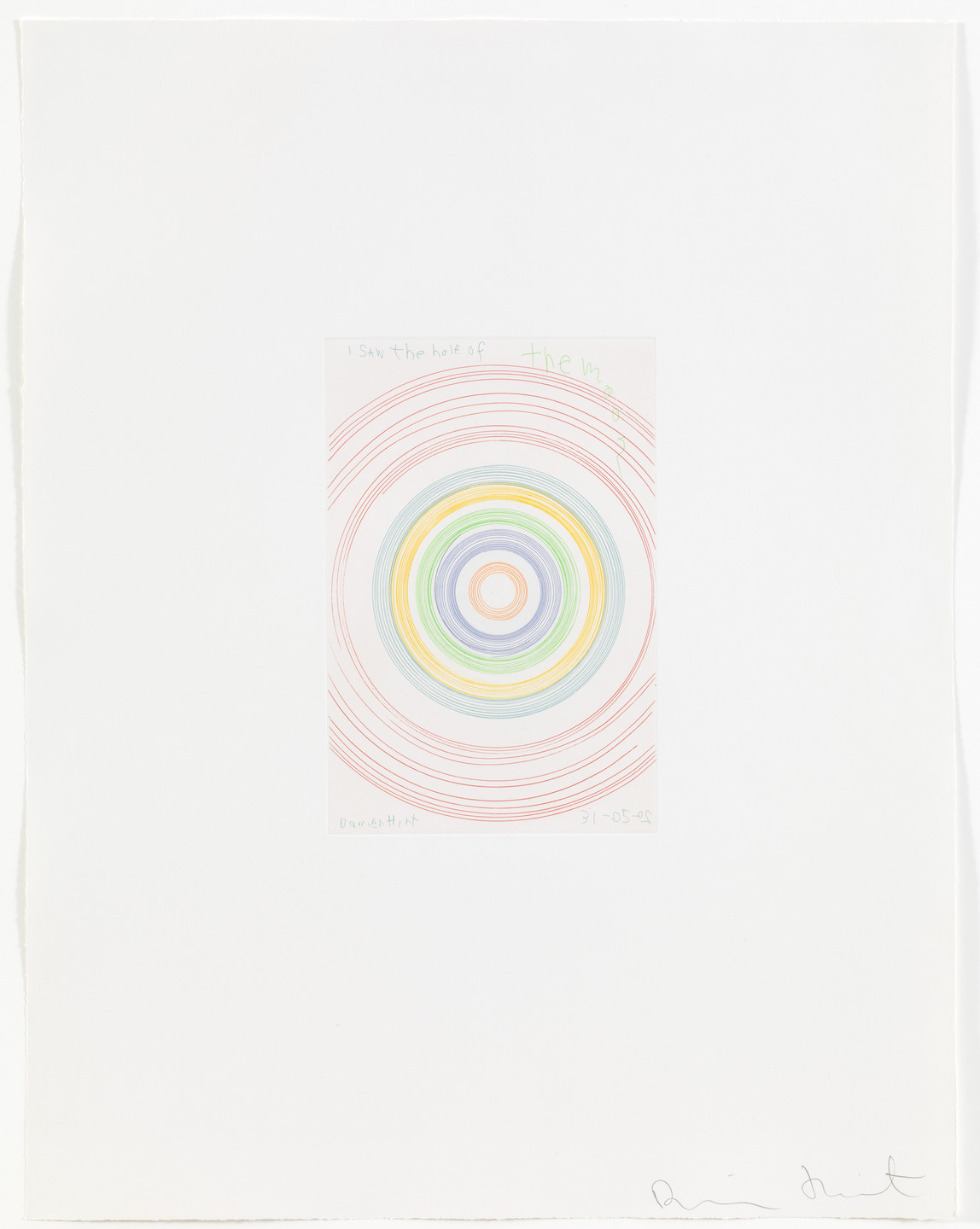 Damien Hirst. I saw the half of the moon from In a Spin, the Action of the World on Things, Volume 1. 2002