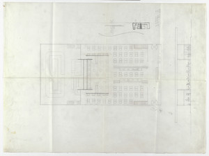 Cantor Drive-in Restaurant, Indianapolis, IN (Floor plan and elevation with seating layout)